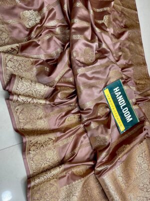 Purple Semi Mashroo Silk Saree