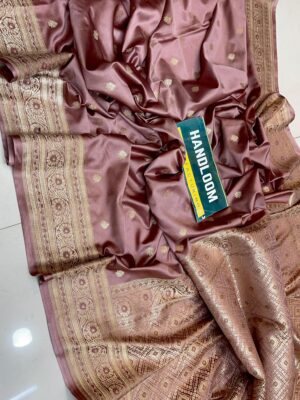 Purple Semi Mashroo Silk Saree