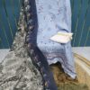 Light Blue Cotton Suit with Patch Work & Dupatta