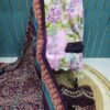 Light Pink And Purple Cotton Suit with Patch Work & Dupatta