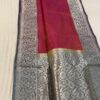 Maroon And Green Gray Pure Raw Mango Handloom Katan Silk Saree