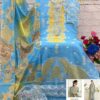 Firozi Pakistani Cotton Dress Material with Heavy Embroidery & Dupatta