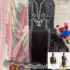 Black And Pink Pakistani Cotton Dress Material with Heavy Embroidery & Dupatta