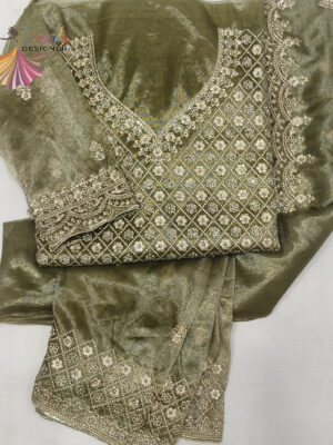 Royal Light Green Charm Festive Embroidered Suit