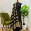 Black Budget Friendly Banarasi Chanderi Silk Suit with Rangkaat Dupatta