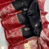 Dark Black And Red Border Pure Raw Mango Silk Saree Premium Weaving Saree with Contrast Blouse