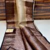 Light Beige And Black Border Exclusive Kora Banarasi Silk Saree Maheen Kalakari