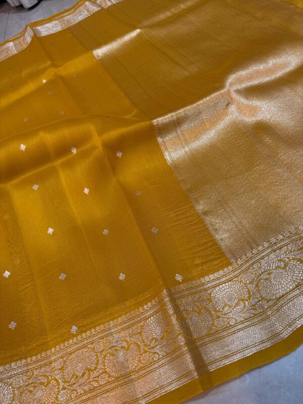 Yellow Exclusive Kora Banarasi Saree