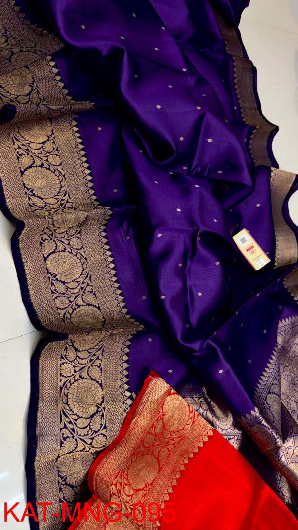 Purple Pure Raw Mango Silk Saree