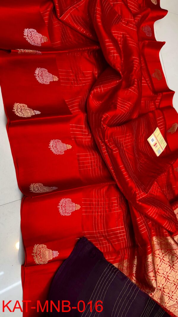 Red Pure Raw Mango Silk Saree