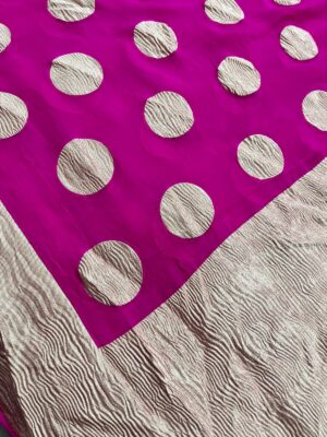 Pink Banarasee Pure Handloom Khaddi Silk Saree