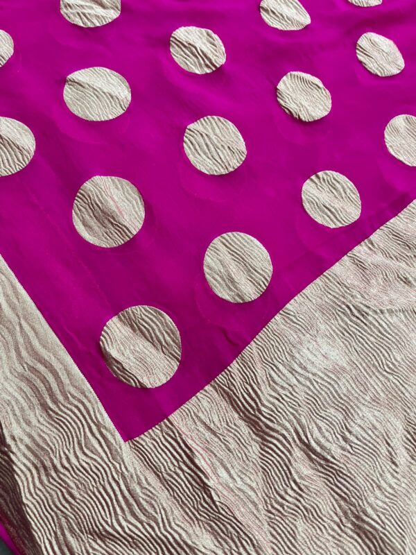 Pink Banarasee Pure Handloom Khaddi Silk Saree