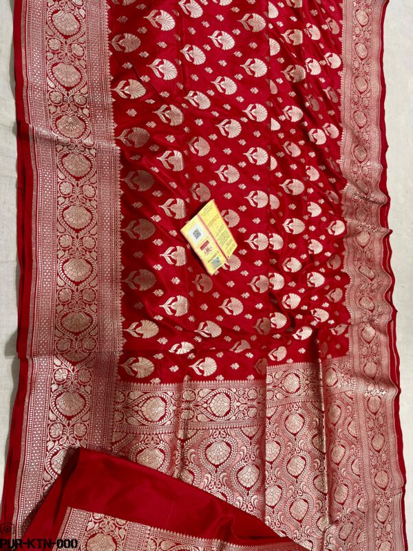 Deep Red New Exclusive Pure Banarasi Brocade Handloom Katan Weaved Saree