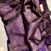Deep Purple Exclusive Bridal Pure Handloom Banarasi Katan Silk Saree
