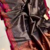 Maroon And Bronze Exclusive Bridal Pure Handloom Banarasi Katan Silk Saree