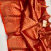 Orange Exclusive Bridal Pure Handloom Banarasi Katan Silk Saree