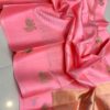 Pink Pure Raw Mango Silk Saree