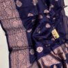 Black Pure Raw Mango Silk Saree