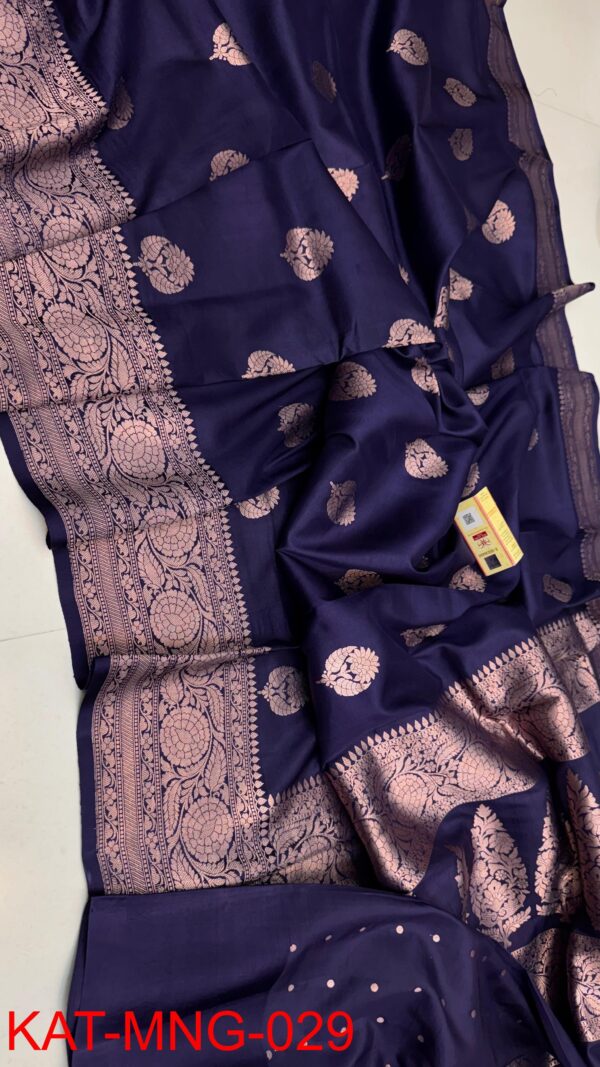 Black Pure Raw Mango Silk Saree