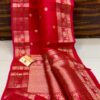 Red Exclusive Kora Banarasi Saree