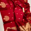 Maroon Pure Raw Mango Silk Handloom Saree