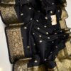 Black KNG Series Pure Handloom Kanjivaram Banarasi Katan Silk Saree