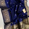 Royal Blue KNG Series Pure Handloom Kanjivaram Banarasi Katan Silk Saree