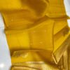 Mustard Yellow Handloom Banarasi Pure Organza (Kora) Silk Saree with Meena Boota & Gold–Silver Zari
