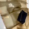 Light Golden Handloom Banarasi Pure Organza (Kora) Silk Saree with Meena Boota & Gold–Silver Zari
