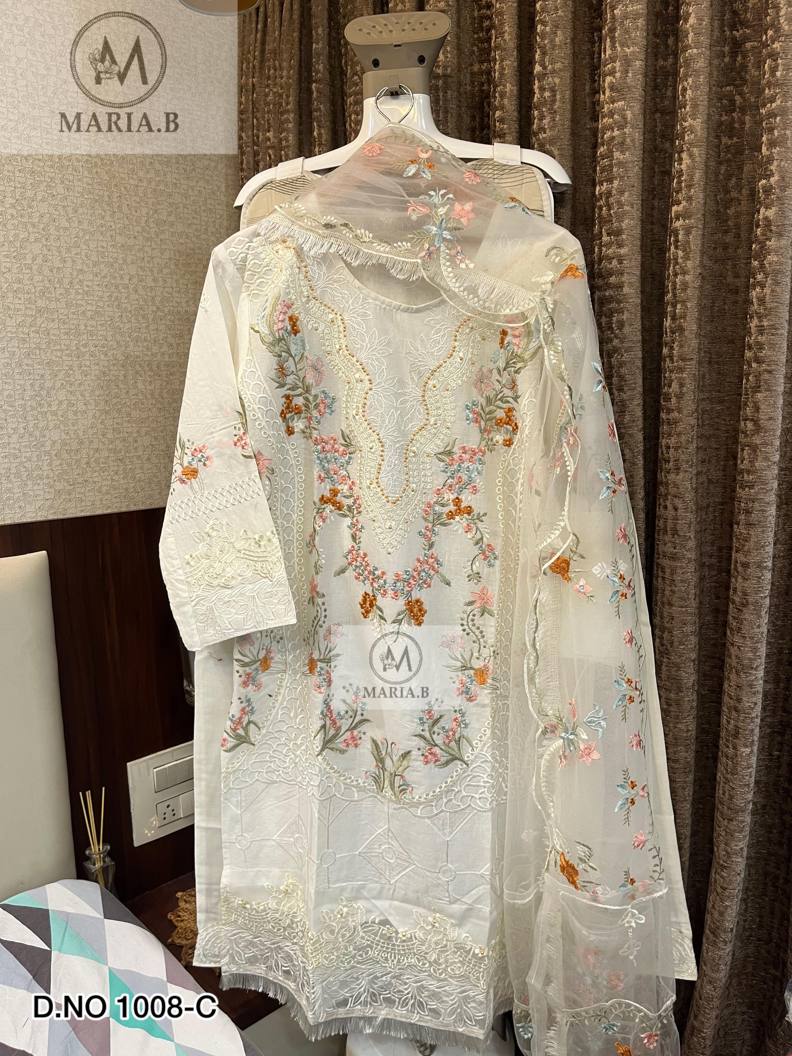 White Self Embroidery with Cutwork Dupatta