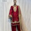 Maroon Al Huda Luxury Cotton Pret Collection