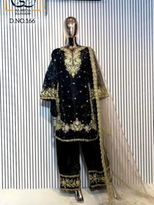 Black Al Huda Luxury Cotton Pret Collection