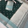 Dark Green Wedding Special Semi Soft Dyable Raw Mango Katan Silk Banarasi Saree with Zari Weave