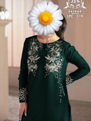 Green Luxury Preet Handwork Embroidered Plazo Set with Organza Dupatta | Zainab Fashion Studio