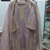 Dusty Pink Bin Saeed SH-444 Readymade Original Suit with Heavy Handwork & Jacquard Garara – XL