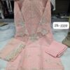 Light Pink Bin Saeed Pure Malbari Cotton Embroidered Readymade Suit with Malbari Dupatta