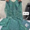 Teal Green Bin Saeed Readymade Designer Suit XXL (44) – Heavy Handwork Embroidery with Fancy Dupatta