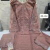 Dusty Pink Bin Saeed Readymade Designer Suit XXL (44) – Heavy Handwork Embroidery with Fancy Dupatta