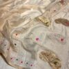 Cream Pure Tissue Georgette Silk Banarasi Saree – Kadwa Buti | Silk Mark Certified