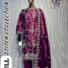 Deep Magenta Al Huda Luxury Fully Stitched Designer Suit with Heavy Embroidery
