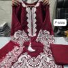 Maroon Farshi Salwar Special F-1004 | Vichitra Heavy Work Top with Farshi Gadhwal Bottom & Organza Dupatta