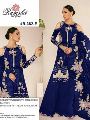 Royal Blue Ramsha Super Hit Designer Suit – Premium Fabric | Ready to Ship