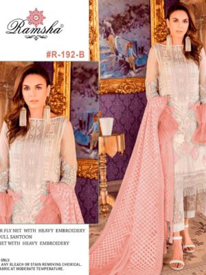 Peach Pink Ramsha Super Hit Designer Suit – Premium Fabric | Ready to Ship