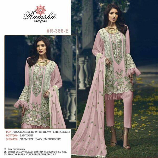 Pink Ramsha Super Hit Designer Suit – Premium Fabric | Ready to Ship