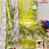Lime Yellow Aasha Designer Pure Cotton Printed Suit with Patch Embroidery & Chiffon Dupatta