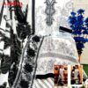 White and Black Aasha Designer Pure Cotton Printed Suit with Patch Embroidery & Chiffon Dupatta
