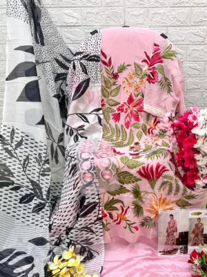 Pink Designer Georgette Net & Organza Suit – Ready to Ship |