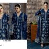 Navy Blue Rayon Cotton Embroidered Suit with Kota Checks Heavy Dupatta