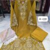 Yellow Bin Saeed IC Series Fancy Fabric Suit with Cutwork & Lakan