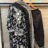 Black Readymade Cotton Embroidered Suit with Dupatta
